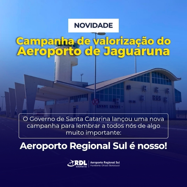 O Aeroporto de Jaguaruna, é seu! Abrace e use