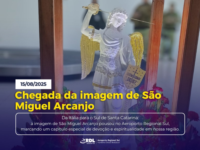 Chegada a imagem de São Miguel Arcanjo